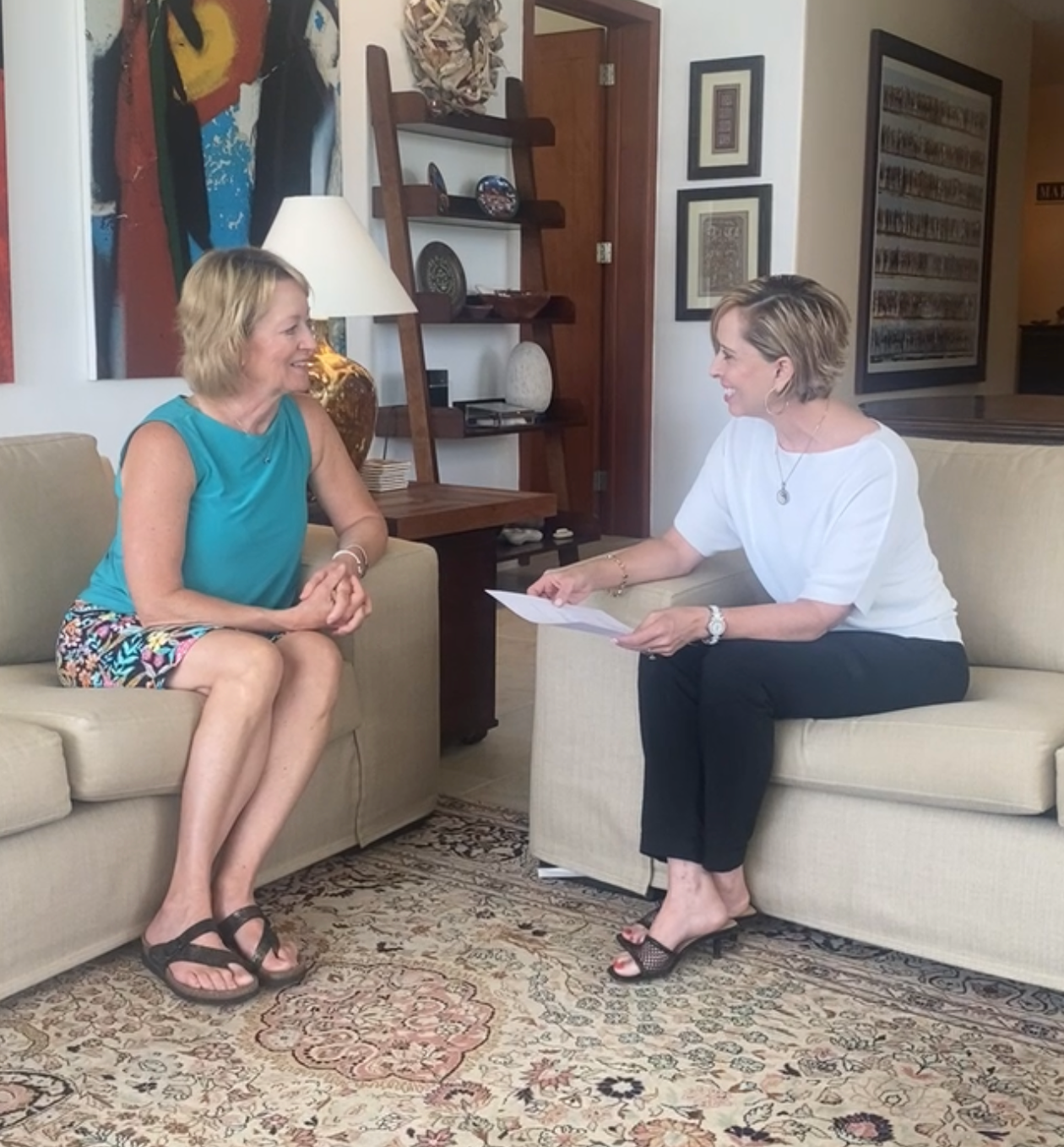 Gisela Rodríguez with a client — Real Estate purchase in Cozumel, Mexico